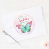 Butterfly Party Favoriet Dank u Stickers (Envelop)