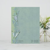 Butterfly Pastel Floral - Aanpassen Briefhoofd (Staand voorkant)
