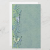 Butterfly Pastel Floral Briefpapier (Voorkant / Achterkant)