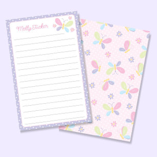 Butterfly Pastel Kinder Lined Letter Schrijfpapier