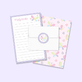 Butterfly Pastel Kinder Lined Letter Schrijfpapier