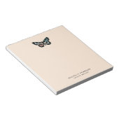 Butterfly Pastel Perzik Waterverf Logo Notitieblok (Schuin)