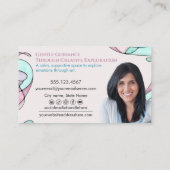 Butterfly Pastel Watercolor Art Therapist Visitekaartje (Achterkant)