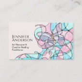 Butterfly Pastel Watercolor Art Therapist Visitekaartje (Voorkant)