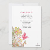 Butterfly Patch Birthday Invitation Kaart (Achterkant)