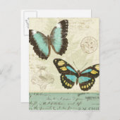 Butterfly-patchwork Briefkaart (Voorkant / Achterkant)