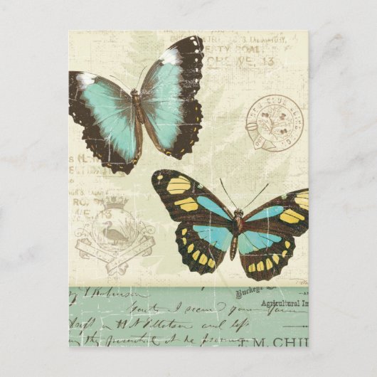 Butterfly-patchwork Briefkaart (Voorkant)
