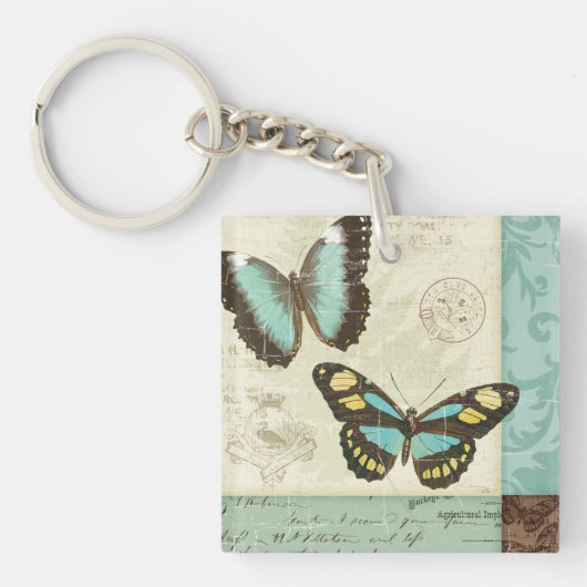 Butterfly-patchwork Sleutelhanger (Voorkant)