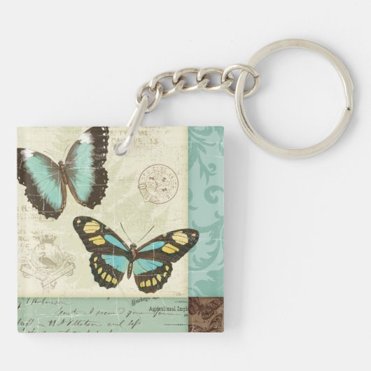 Butterfly-patchwork Sleutelhanger (Achterkant)