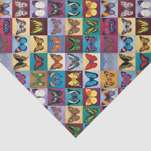 Butterfly-patchwork Tissuepapier (Detail)