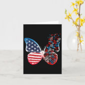 Butterfly Patriotic Peace tekent op 4 juli Amerika Kaart (Gele Bloem)