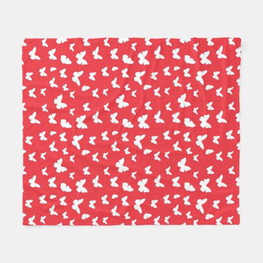 Butterfly-patroon 2 fleece deken (Voorkant (Horizontaal))