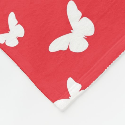 Butterfly-patroon 2 fleece deken (Hoek)