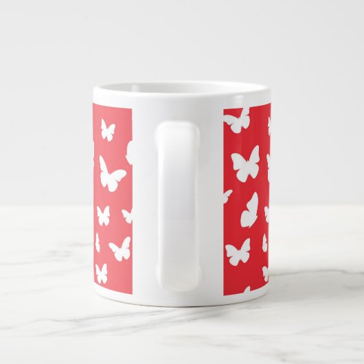 Butterfly-patroon 2 grote koffiekop (Achterkant)