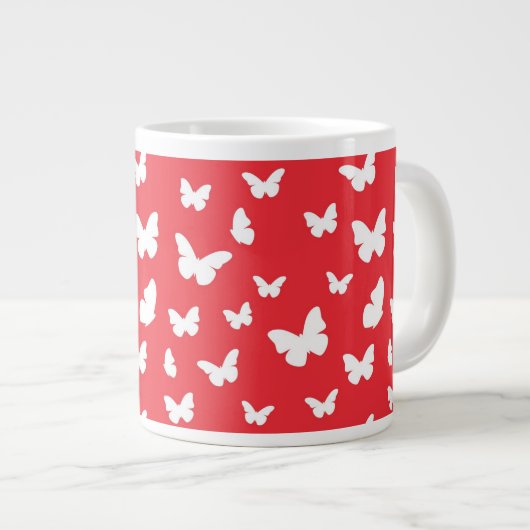 Butterfly-patroon 2 grote koffiekop (Voorkant rechts)