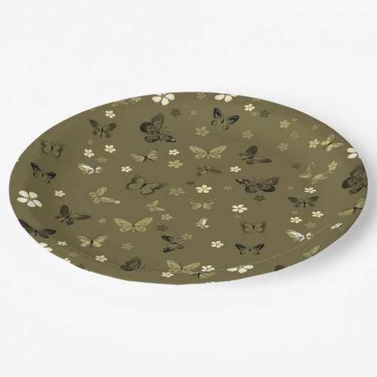 Butterfly Patroon 4 Papieren Bordje (Gekanteld)