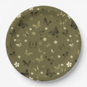 Butterfly Patroon 4 Papieren Bordje (Voorkant)