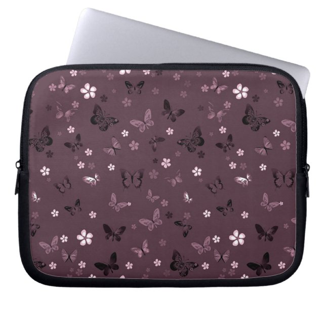 Butterfly Patroon 5 Laptop Sleeve (Voorkant)