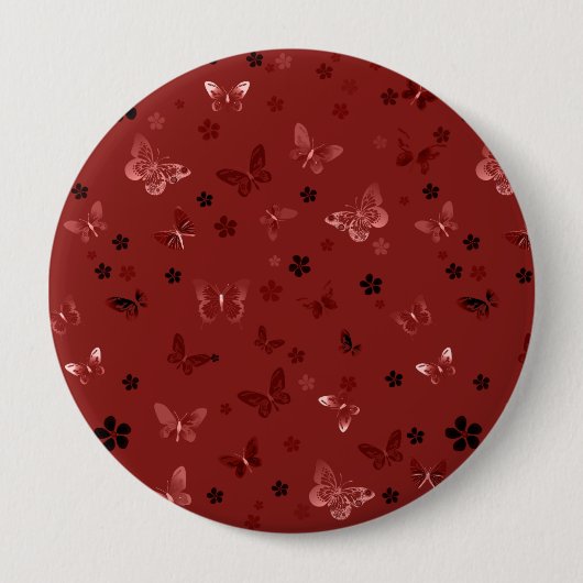 Butterfly Patroon 6 Ronde Button 4,0 Cm (Voorkant)