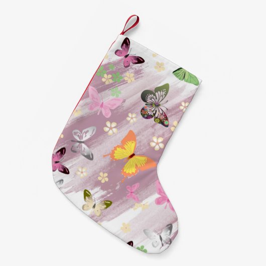 Butterfly Patroon 7 Kleine Kerstsok (Voorkant (Hangend))