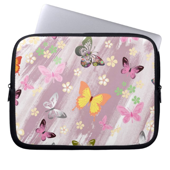Butterfly Patroon 7 Laptop Sleeve (Voorkant)