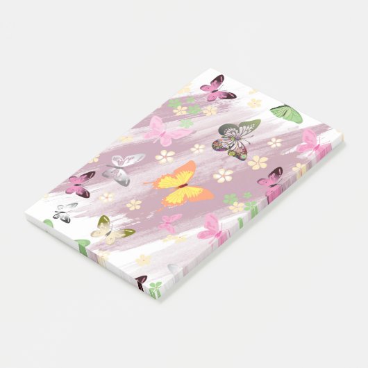 Butterfly Patroon 7 Post-it® Notes (Schuin)