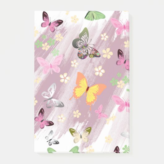 Butterfly Patroon 7 Post-it® Notes (Voorkant)