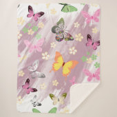Butterfly Patroon 7 Sherpa Deken (Voorkant)