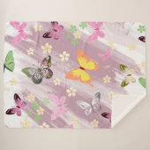 Butterfly Patroon 7 Sherpa Deken (Voorkant (horizontaal))