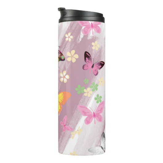 Butterfly Patroon 7 Thermosbeker (Geroteerd rechts)