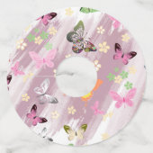 Butterfly Patroon 7 Wijnglaslabel (Achterkant)