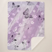 Butterfly Patroon 8 Sherpa Deken (Voorkant)