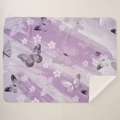 Butterfly Patroon 8 Sherpa Deken (Voorkant (horizontaal))