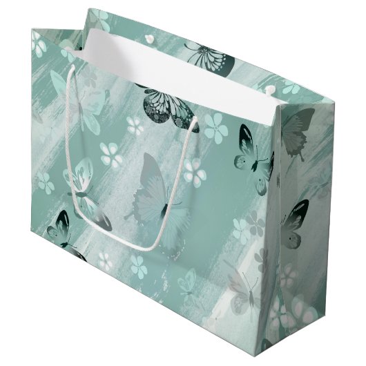 Butterfly Patroon 9 Groot Cadeauzakje (Voorkant Gekanteld)