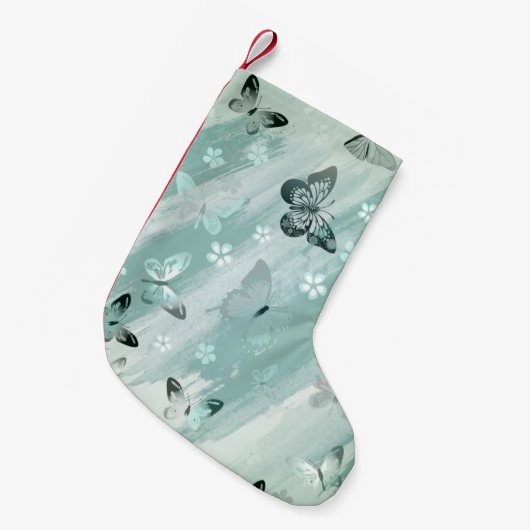 Butterfly Patroon 9 Kleine Kerstsok (Voorkant (Hangend))