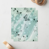 Butterfly Patroon 9 Notitiekaartje (Voorkant / Achterkant in situ)