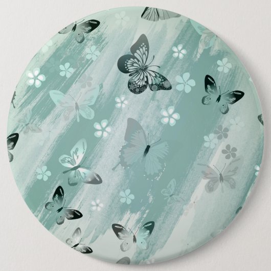 Butterfly Patroon 9 Ronde Button 6,0 Cm (Voorkant)