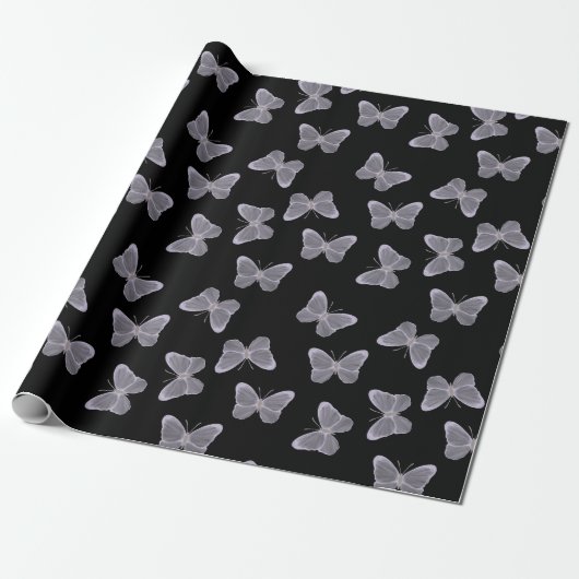 Butterfly-patroon Cadeaupapier (Uitgerold)