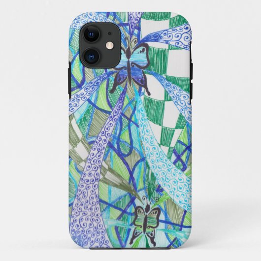 Butterfly-patroon Case-Mate iPhone Case (Achterkant)