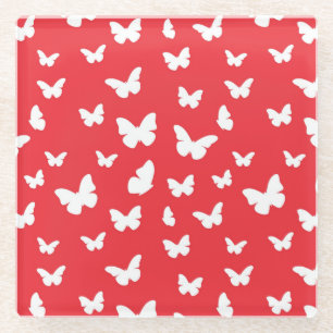 Butterfly-patroon Glazen Onderzetter