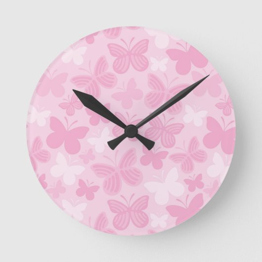 Butterfly-patroon Ronde Klok (Voorkant)