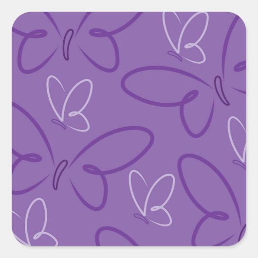Butterfly-patroon Vierkante Sticker (Voorkant)