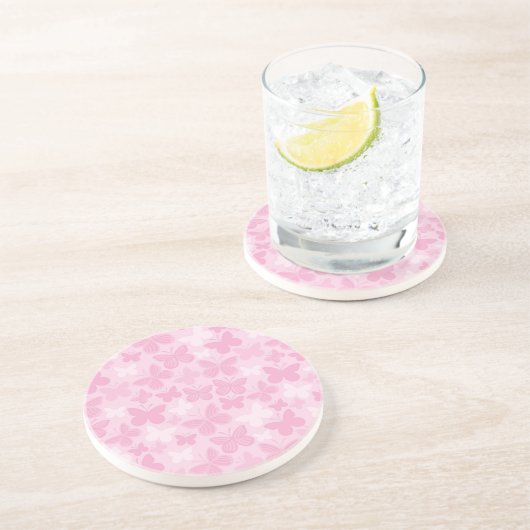 Butterfly-patroon Zandsteen Onderzetter (Zijkant)