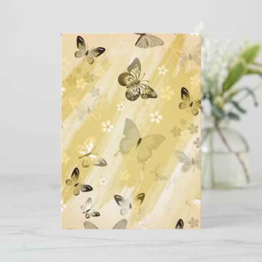 Butterfly Pattern 10 Bedankkaart (Staand voorkant)