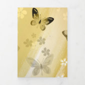 Butterfly Pattern 10 Drieluik Wenskaart (Cover)