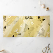 Butterfly Pattern 10 Drieluik Wenskaart (Binnen)