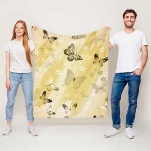 Butterfly Pattern 10 Fleece Deken