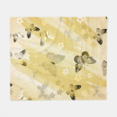 Butterfly Pattern 10 Fleece Deken (Voorkant (Horizontaal))