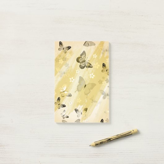 Butterfly Pattern 10 Post-it® Notes (Op bureau)