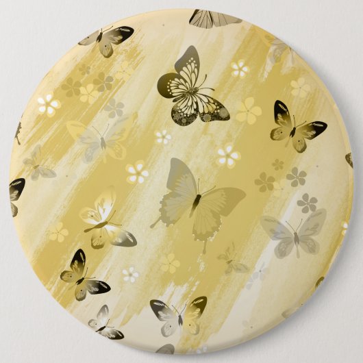 Butterfly Pattern 10 Ronde Button 6,0 Cm (Voorkant)